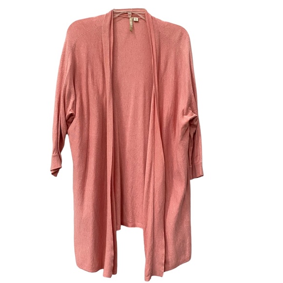 J. Jill Sweaters - PureJill M/L Lightweight Long Cardigan Sweater Pink ¾ sleeve Pure Jill M L